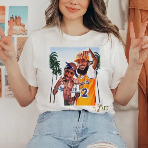 Nipsey Hussle Lakers and 2PAC Dodgers holiday summer art shirt