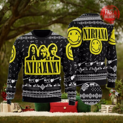 Nirvana Band Photo Ugly Christmas Sweater