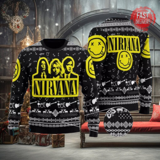 Nirvana Band Photo Ugly Christmas Sweater
