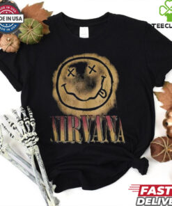 Nirvana Big Gradient Smile Face Graphic Band Classic T hoodie, sweater, longsleeve, shirt v-neck, t-shirt For Men And Women