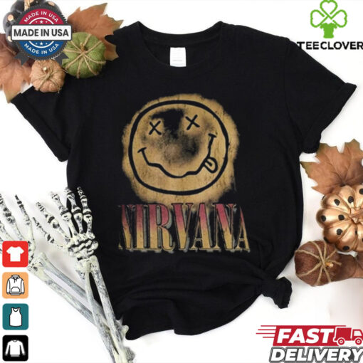 Nirvana Big Gradient Smile Face Graphic Band Classic T hoodie, sweater, longsleeve, shirt v-neck, t-shirt For Men And Women