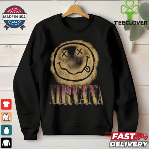 Nirvana Big Gradient Smile Face Graphic Band Classic T hoodie, sweater, longsleeve, shirt v-neck, t-shirt For Men And Women