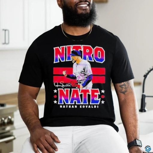 Nitro Nate Nathan Eovaldi Texas Rangers player signature T shirt