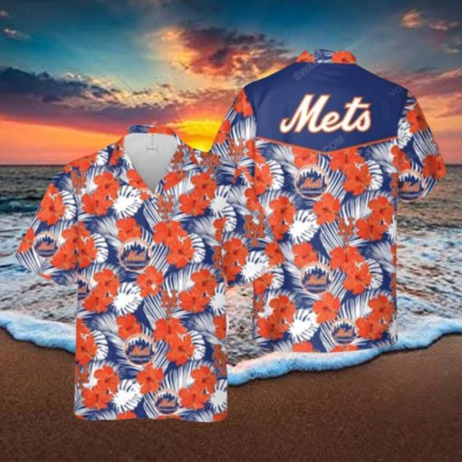 Aloha MLB New York Mets Hawaiian Shirt Hibiscus Flowers Beach Gift For Him