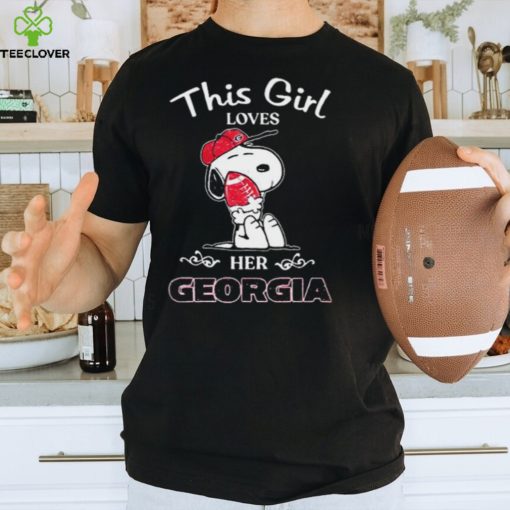 This Girl Loves Her Georgia Bulldogs X Peanuts Snoopy Shirt