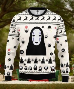 No Face White Ugly Christmas Sweater For Men Women