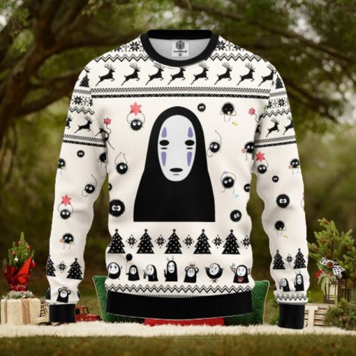 No Face White Ugly Christmas Sweater For Men Women