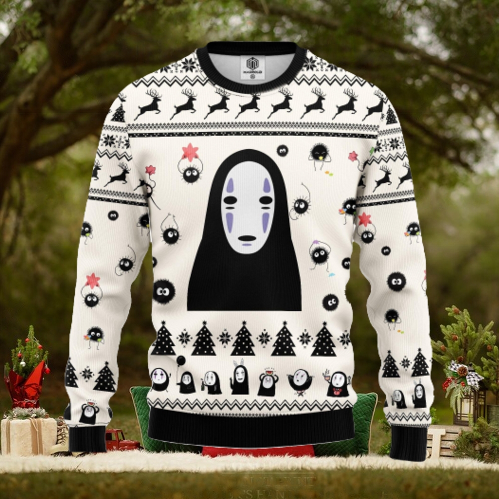 No Face White Ugly Christmas Sweater For Men Women No Face White Ugly Christmas Sweater For Men Women