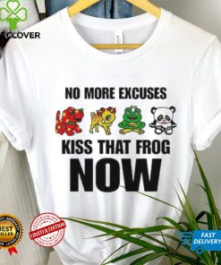 No More Excuses Kiss That Frog Now Pretty Frog Girl hoodie, sweater, longsleeve, shirt v-neck, t-shirt