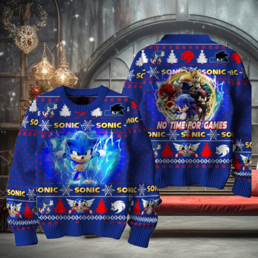 No Time For Games Sonic Limited Ugly Sweater