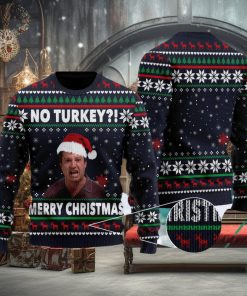 No Turkey Merry Quotes British TV Series Ugly Christmas Sweater Gift For Men Women