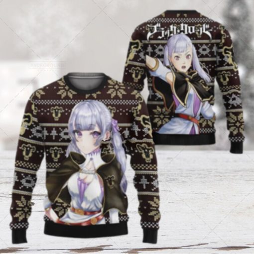 Noelle Black Clover Anime Gift Fan Ugly Xmas Wool Knitted Sweater
