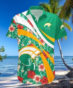 Norfolk State Spartans NCAA Hibiscus Flower Pattern Aloha Hawaiian Shirt