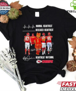 Normal Heartbeat Deceased Heartbeat Heartbeat Watching Kansas City Chiefs Signatures Shirt