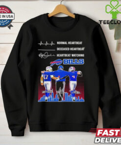 Normal Heartbeat Deceased Heartbeat Watch Buffalo Bills Allen, Cook and Sean McDermott Hoodie 2D T Shirt