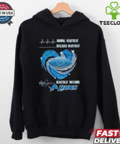 Normal Heartbeat Deceased Heartbeat Watching Detroit Lions X Heart Diamonds Shirt