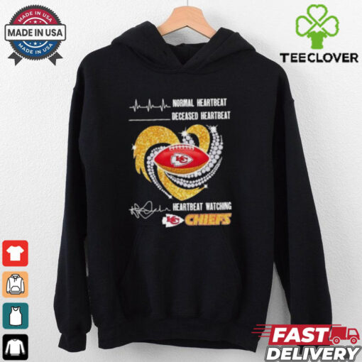 Normal Heartbeat Deceased Heartbeat Watching Kansas City Chiefs X Heart Diamonds Shirt