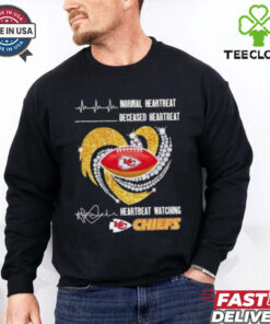 Normal Heartbeat Deceased Heartbeat Watching Kansas City Chiefs X Heart Diamonds Shirt