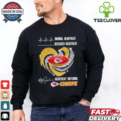 Normal Heartbeat Deceased Heartbeat Watching Kansas City Chiefs X Heart Diamonds Shirt