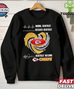 Normal Heartbeat Deceased Heartbeat Watching Kansas City Chiefs X Heart Diamonds Shirt