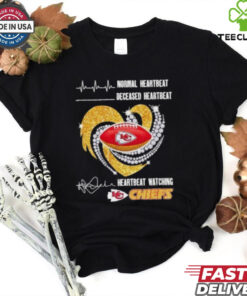 Normal Heartbeat Deceased Heartbeat Watching Kansas City Chiefs X Heart Diamonds Shirt
