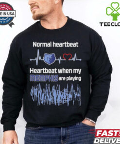 Normal Heartbeat Heartbeat When My Memphis Grizzlies Are Playing T shirts
