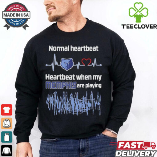 Normal Heartbeat Heartbeat When My Memphis Grizzlies Are Playing T shirts