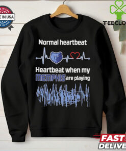 Normal Heartbeat Heartbeat When My Memphis Grizzlies Are Playing T shirts