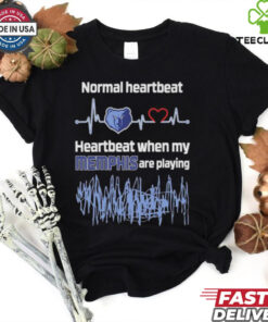 Normal Heartbeat Heartbeat When My Memphis Grizzlies Are Playing T shirts