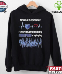 Normal Heartbeat Heartbeat When My Memphis Grizzlies Are Playing T shirts