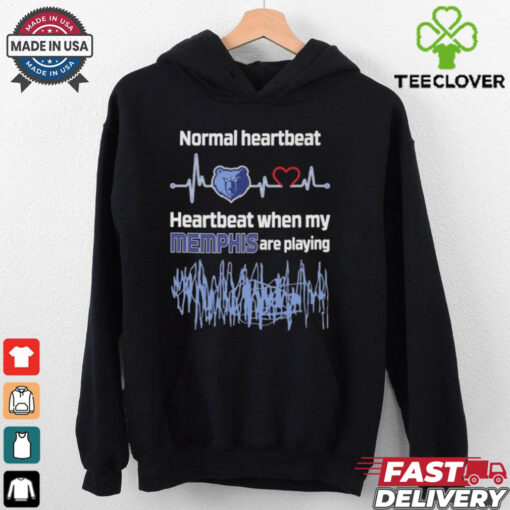Normal Heartbeat Heartbeat When My Memphis Grizzlies Are Playing T shirts