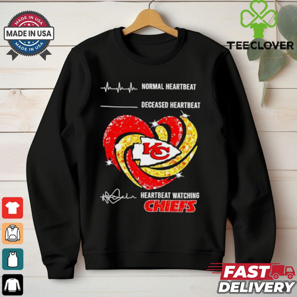 Normal heartbeat deceased heartbeat heartbeat watching Kansas City Chiefs shirt Normal heartbeat deceased heartbeat heartbeat watching Kansas City Chiefs shirt
