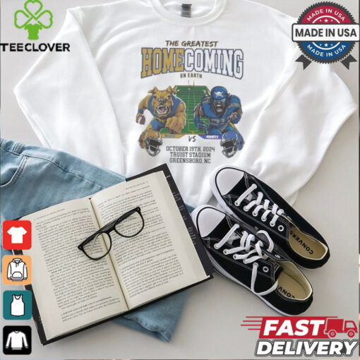 North Carolina A&T vs. Massachusetts Football 2024 The Greatest Homecoming On Earth Game Shirt
