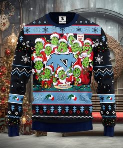 North Carolina Tar Heels 12 Grinch Xmas Day Christmas Ugly Sweater