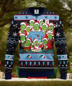 North Carolina Tar Heels 12 Grinch Xmas Day Christmas Ugly Sweater