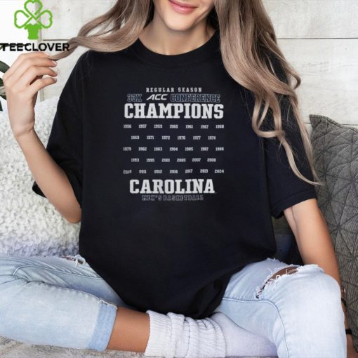 North Carolina Tar Heels 33x Acc Conference Regular Season Men’s Basketball Champions 2024 Tee Shirts