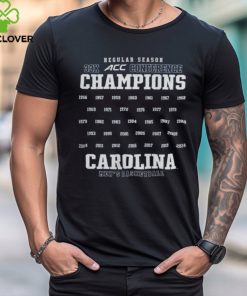 North Carolina Tar Heels 33x Acc Conference Regular Season Men's Basketball Champions 2024 Tee Shirts