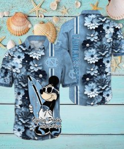 North Carolina Tar Heels Aloha Mick Pattern Hawaiian Shirt