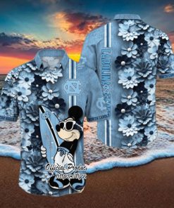 North Carolina Tar Heels Aloha Mick Pattern Hawaiian Shirt