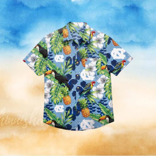 North Carolina Tar Heels Floral Hawaiian Shirt