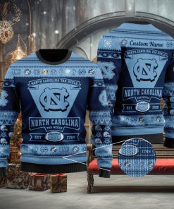 North Carolina Tar Heels Football Team Personalized Customs Ugly Xmas Wool Knitted Sweater