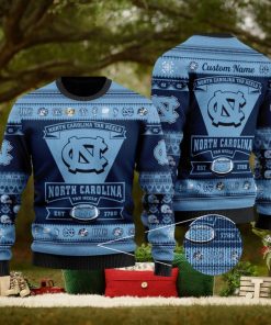 North Carolina Tar Heels Football Team Personalized Customs Ugly Xmas Wool Knitted Sweater