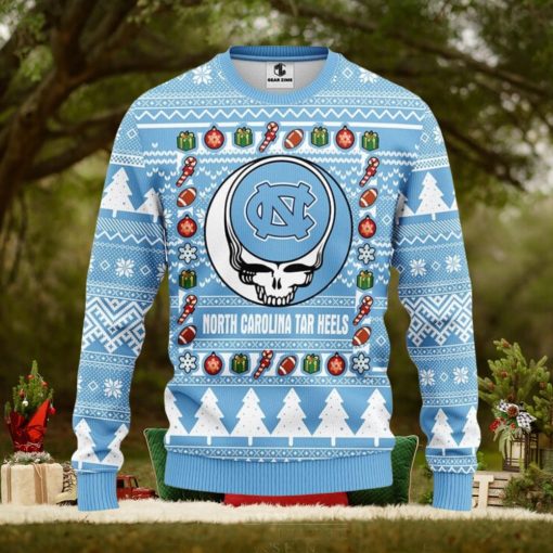 North Carolina Tar Heels Grateful Dead Ugly Christmas Sweater Men And Women Sport Fans Gift