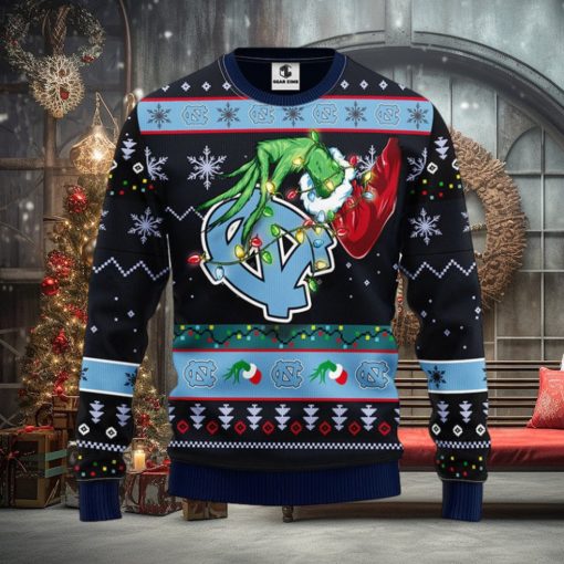 North Carolina Tar Heels Grinch Christmas Ugly Sweater