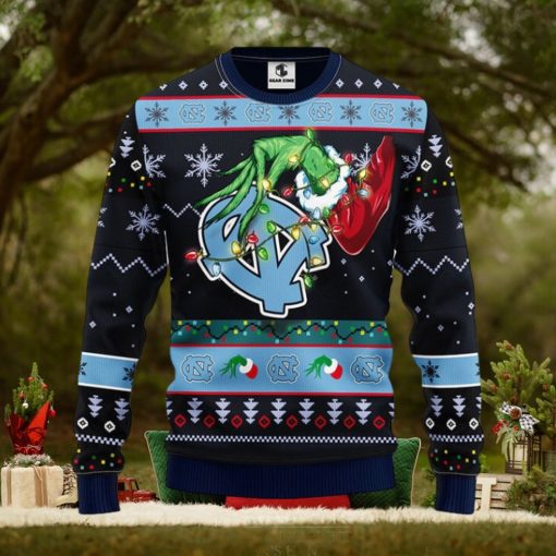 North Carolina Tar Heels Grinch Christmas Ugly Sweater