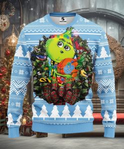 North Carolina Tar Heels Grinch Hug Christmas Ugly Sweater