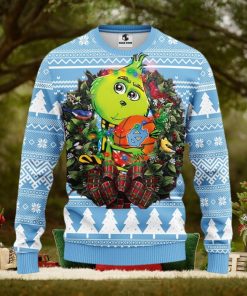 North Carolina Tar Heels Grinch Hug Christmas Ugly Sweater