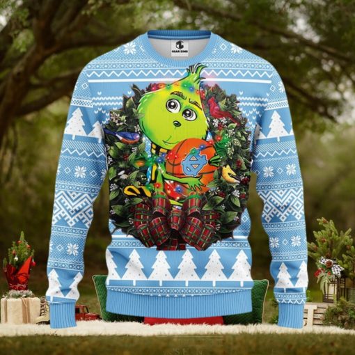 North Carolina Tar Heels Grinch Hug Christmas Ugly Sweater
