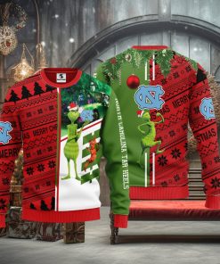 North Carolina Tar Heels Grinch & Scooby doo Christmas Ugly Sweater 1