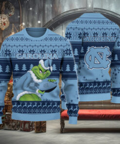 North Carolina Tar Heels Grinch Ugly Christmas Sweater